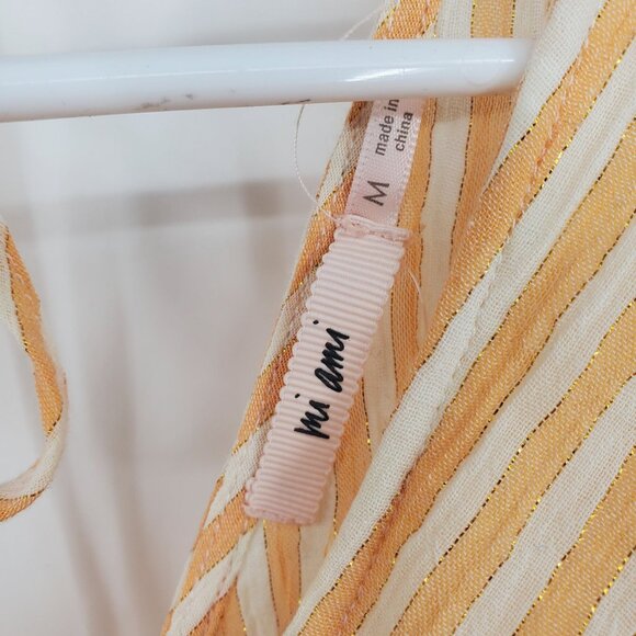 NWT Miami Francesca's Jerrie Shimmer Striped Kimono One Piece Romper Medium - Picture 5 of 9